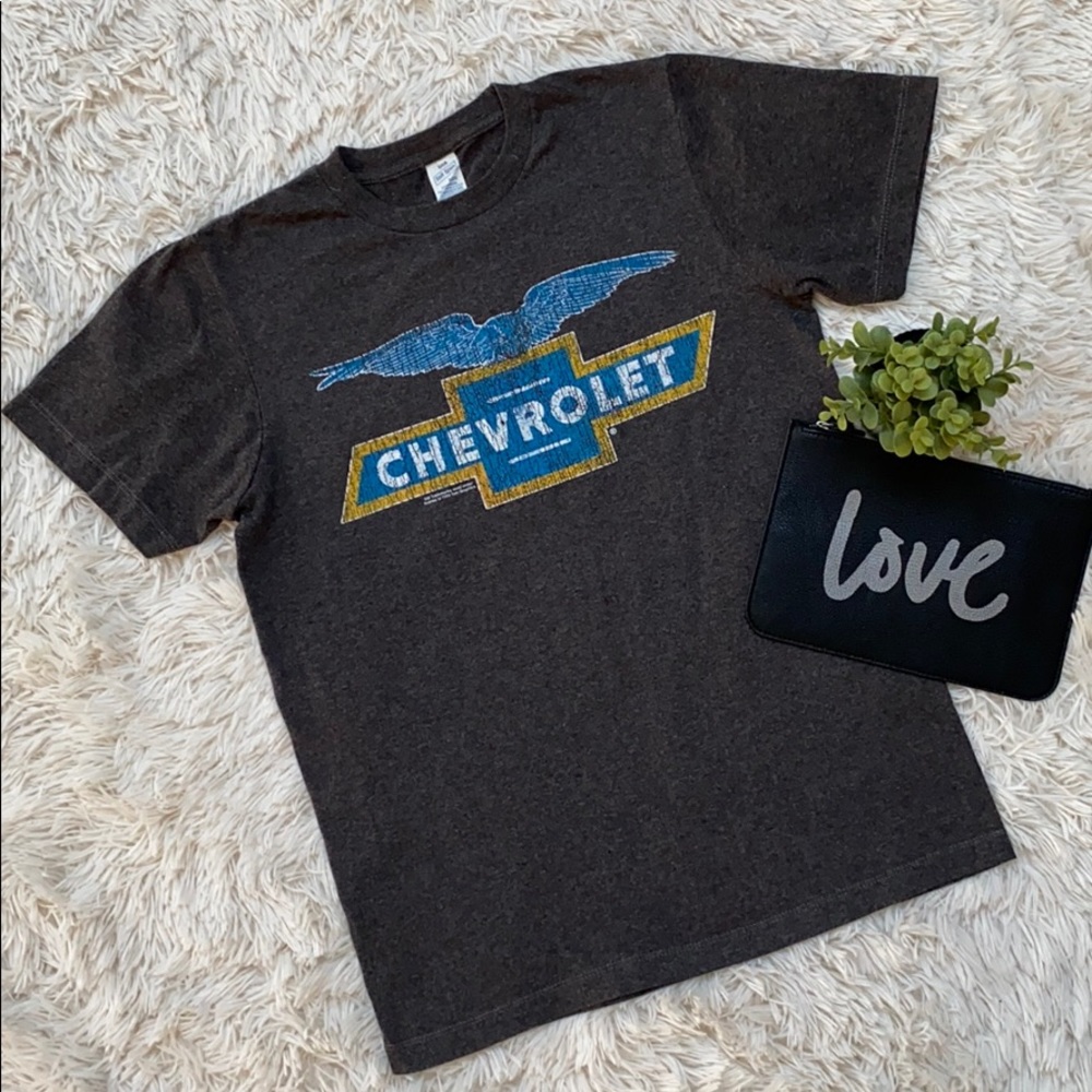 🎉HP🎉 Chevrolet Graphic SS Tee 💗 Gray & Blue